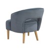 NicBex 1pc Accent Chair Unique Style Velvet Plush Seat Solid Wood Legs Lounge Chair Reading Chair Comfy Chair for Living Room Bedroom Studio - 4 of 4
