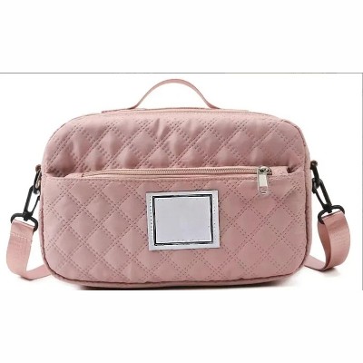 MaseiKar Three-dimensional Diamond Patterned Small Square Tote, Casual Commuting Shoulder Bag with Dry Wet Separation & Double-sided Pockets,