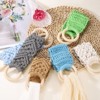 Unique Bargains Woven Cotton Rope Wooden Rings Handmade Towel Rings - 3 of 4
