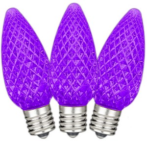 Novelty Lights C9 LED Faceted Christmas Replacement Bulbs Dimmable 25 Pack - 1 of 4