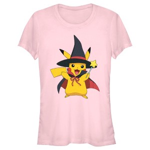 Juniors Womens Pokemon Halloween Pikachu Witch Costume T-Shirt - 1 of 4