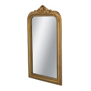 Dexmalle 23.5x37.5" Decorative Arched Wall Mirror With Ornate Gold Crest Design - 1 of 4