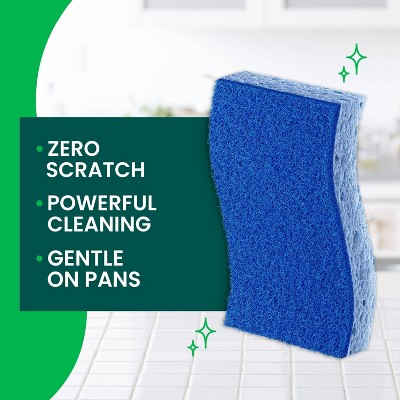 Scotch-Brite Non-Scratch Scrub Sponge - 4pk: Cellulose Material, Multi-Surface Cleaning