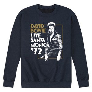 Men's - David Bowie - Live Santa Monica 72 Music Poster Graphic Fleece Sweatshirt - 1 of 4
