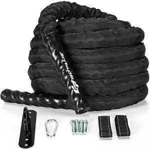 Costway 30FT/40FT/50FT Battle Rope 1.5'' Diameter Exercise Rope w/Anchor Strap Kit - 1 of 4