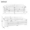 Stylish Sofa with Semilunar Arm, Rivet Detailing, and Solid Frame-ModernLuxe - 3 of 4