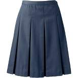 Lands' End Lands' End School Uniform Women's Poly-Cotton Box Pleat Skirt Top of Knee