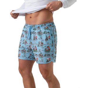 Burlebo Men's Swim Trunk Shorts With Built-in Liner - 1 of 4