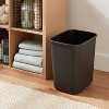 7gal Wastebasket Black - Brightroom™: Compact 7.7 Gallon Indoor Trash Can, Rectangle, Polypropylene, Open Top, Dorm Use - 2 of 3