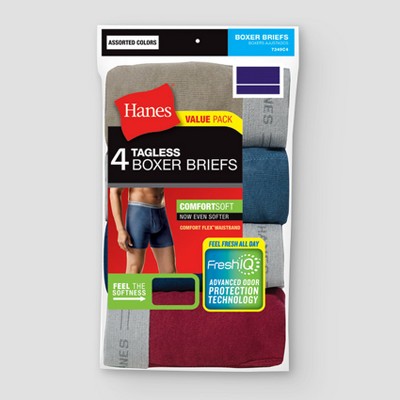 Hanes Men's Boxer Briefs 4pk - Red/gray/green Xxl : Target