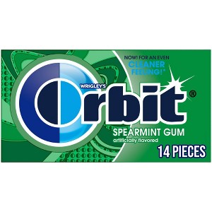 Orbit Spearmint Sugar Free Chewing Gum Single Pack -14 Piece - 1 of 4