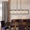 Rennnsan Virellin 39"W 5-Light Rectangle Crystal Industrial Dimmable Kitchen Island Pendant in Black - 2 of 4