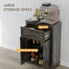 Farmhouse Sideboard Storage Cabinet with Doors and Drawer for Kitchen, Living room, 23.5"x11.75"x34.5" - 4 of 4
