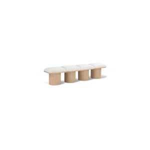 Meridian Furniture,Pavilion Boucle Fabric Bench - 1 of 4