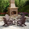WestinTrends Malibu 5-Piece HDPE Adirondack Chair Outdoor Patio Square Table Conversation Set - 2 of 4