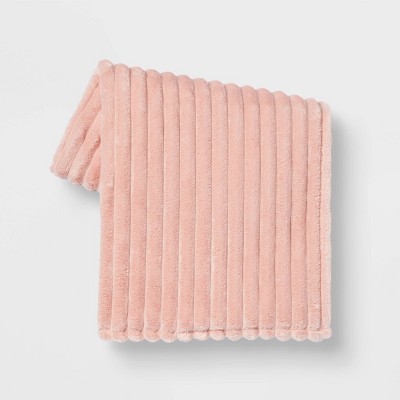Ribbed Plush Throw Blanket - Room Essentials™