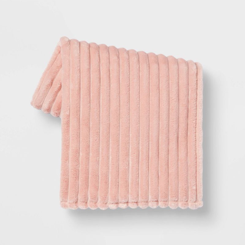Ribbed Plush Throw Blanket - Room Essentials™, 1 of 11