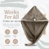 Super Absorbent Microfiber Hair Towel Wrap with Button Closure – Twist Turban for Quick Drying and Frizz-Free Hair - 4 of 4
