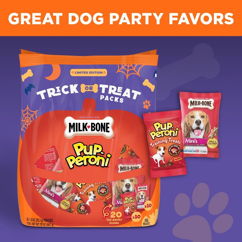 Milk-Bone &#38; Pup-Peroni Trick or Treat Variety Pack with Beef Flavored Dog Treats - 12oz - Halloween, 4 of 8