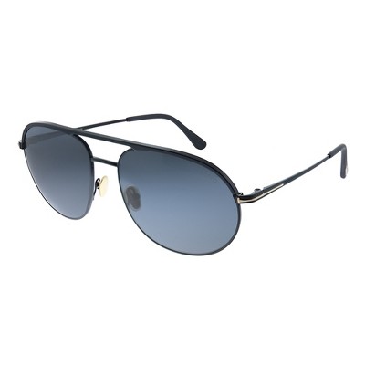 Tom Ford Gio TF 772 02A Unisex Aviator Sunglasses Matte Black 59mm