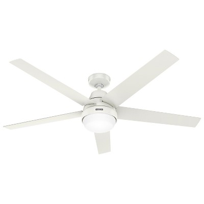 Hunter Fan 60" Aerodyne Wi-Fi Energy Star Ceiling Fan with LED Light Kit and Handheld Remote Fresh White