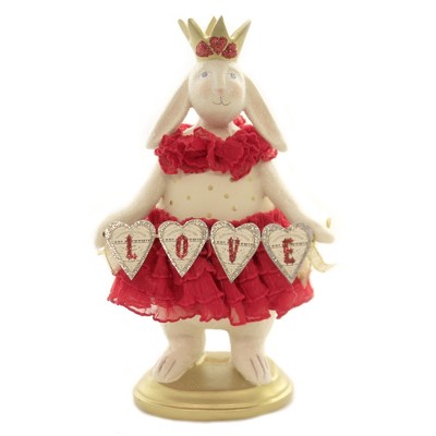 Heather Myers 8.75" Valentina Bunny Rabbit Crown Love  -  Decorative Figurines