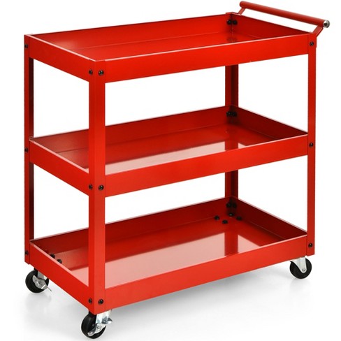 Costway Heavy Duty Hand Truck 660lbs Capacity Trolley Cart With Foldable  Nose Plate Black/red : Target