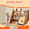 VEVOR 4-Tier Kids Wooden Bookshelf, Six-Layer Sling Bookcase, Baby Storage Book Rack, Book Toy Organizer Cabinet, for Kids Room, Playroom - 4 of 4