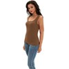 ATHLECHIC Women's Scoop Neck Ribbed Wide Strap Sleeveless Workout Basic Sport Tank Tops - 3 of 4