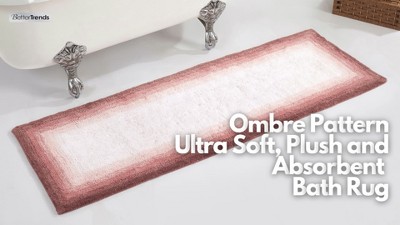 Beige and White Cotton Tufted 3-Piece Bath Rug Set