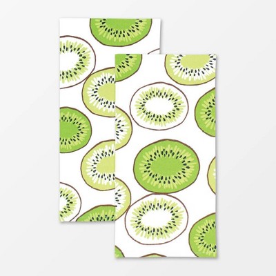 2pk Designer Print Towel Kiwi - MU Kitchen