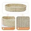 VYNXARIA Small Handwoven Side Tables 3-Tier Oval Organizer Portable Storage Shelf(Natural) - 4 of 4