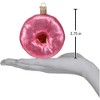 Old World Christmas Blown Glass Ornament for Christmas Tree, Pink Frosted Donut - 2 of 2