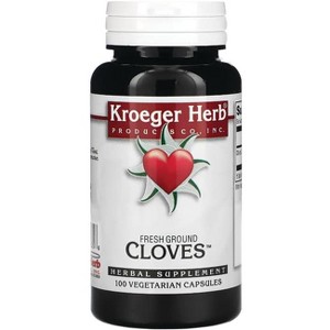 Kroeger Herb Fresh Ground Cloves 450 mg 100 Veg Capsules. - 1 of 3