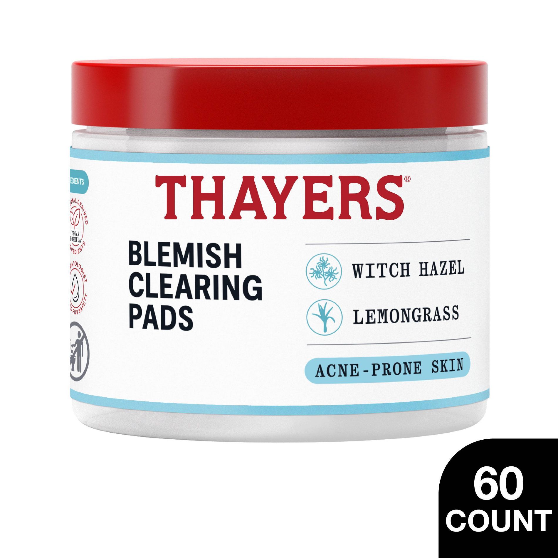 Thayers Natural Remedies Acne Clearing Toner Pads with Salicylic Acid - 60ct