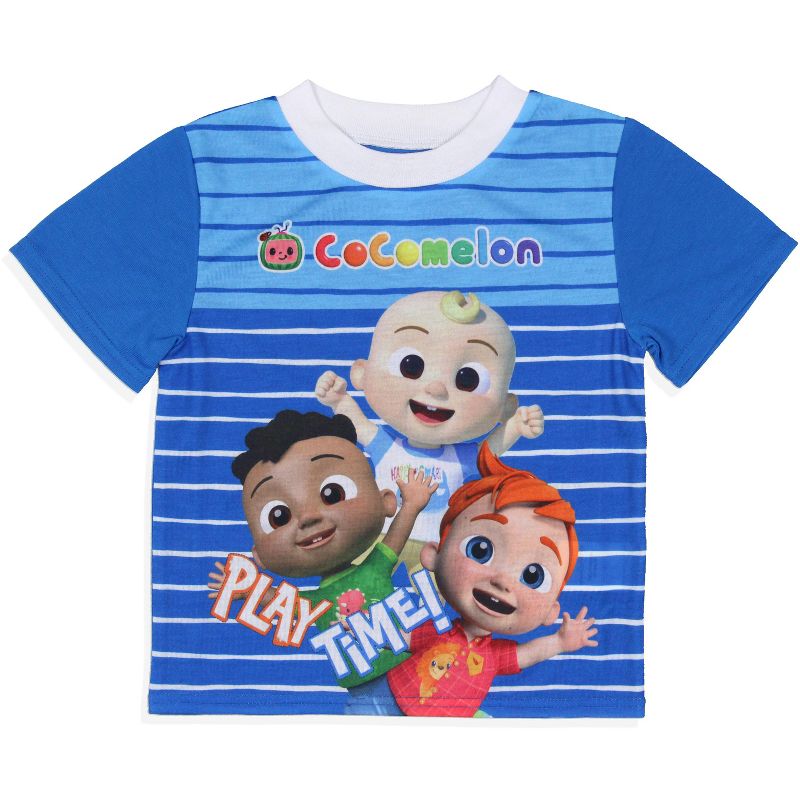 CoComelon Toddler Boys' Play Time Short Sleeve Pajama Shirt Pants 2PC Set, 2 of 5