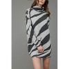 August Sky Women's Zebra Print Turtleneck Long Sleeve Sweater Dress - 4 of 4