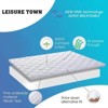 Aoibox Queen Mattress Pad Quilted Cotton Top Cooling Soft Mattress Cover with Down Alternative Filling Deep Pocket 60x80 White - 3 of 4