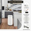 Round Trash Can, 8 Gal/30L Stainless Steel Waste Bins, Soft-Close Lid, Step-on Garbage Bin, Recycle Bins - 4 of 4