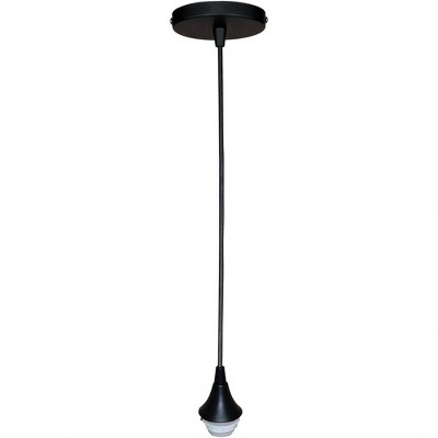 Elegant Matte Black Mini Pendant Light with Polished Nickel Finish