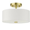 Livex Lighting Meridian 2 - Light Semi-Flush Mount in  Satin Brass - 2 of 2