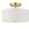 Livex Lighting Meridian 2 - Light Semi-Flush Mount in  Satin Brass - image 2 of 2