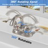 LOVMOR Bathroom Sink Faucet 3 Hole, Brushed Nickel - 4 of 4