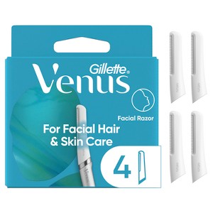 Venus for Facial Hair & Skin Care Exfoliating Dermaplaning Razor Blade Refills - 4ct - 1 of 4