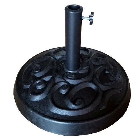 33Ibs Resin Outdoor Patio Umbrella Base: Epoxy-Coated, Fits Wellfor Umbrellas - WELLFOR - image 1 of 4