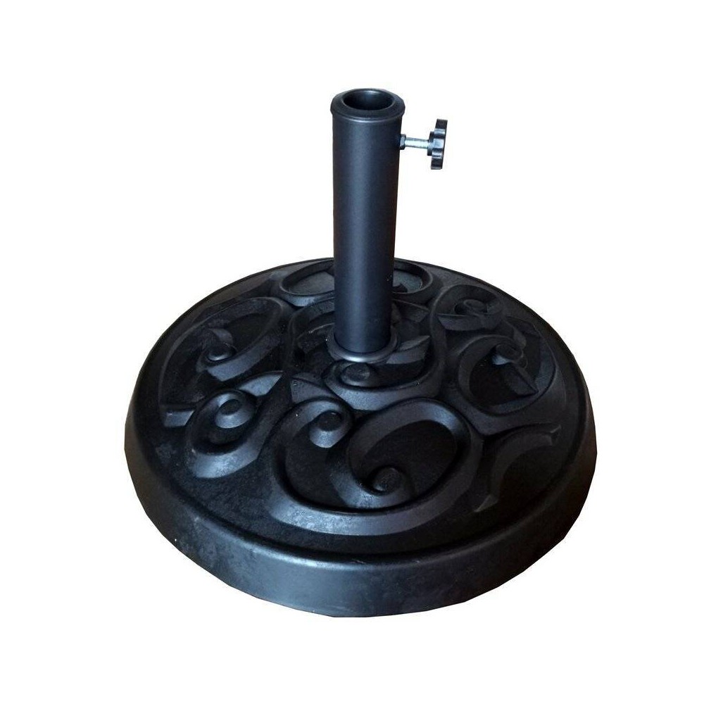 33Ibs Resin Outdoor Patio Umbrella Base: Epoxy-Coated, Fits Wellfor Umbrellas - WELLFOR