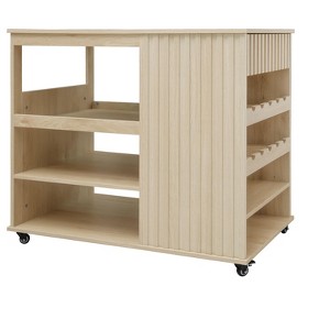 NicBex 1 Drawer Rolling Kitchen Island Cart with 2 Open Shelves,Kitchen Island on Wheels with Storage,Island Table for Kitchen - 1 of 3