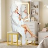 Vanity Desk with Mirror and Lights, Power Outlets, Vanity Desk with Sliding LED Lighted Mirror - 3 of 4