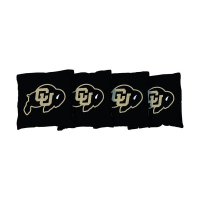 NCAA Colorado Buffaloes Corn-Filled Cornhole Bags Black - 4pk