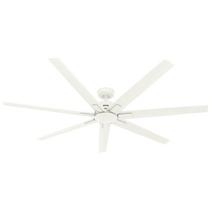 Hunter Fan 72" Downtown Damp Rated Ceiling Fan and Wall Control Matte White - 1 of 4